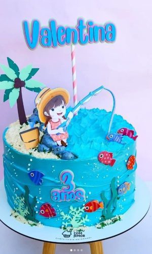 Arquivo Digital - Topo de Bolo Pescaria Menina