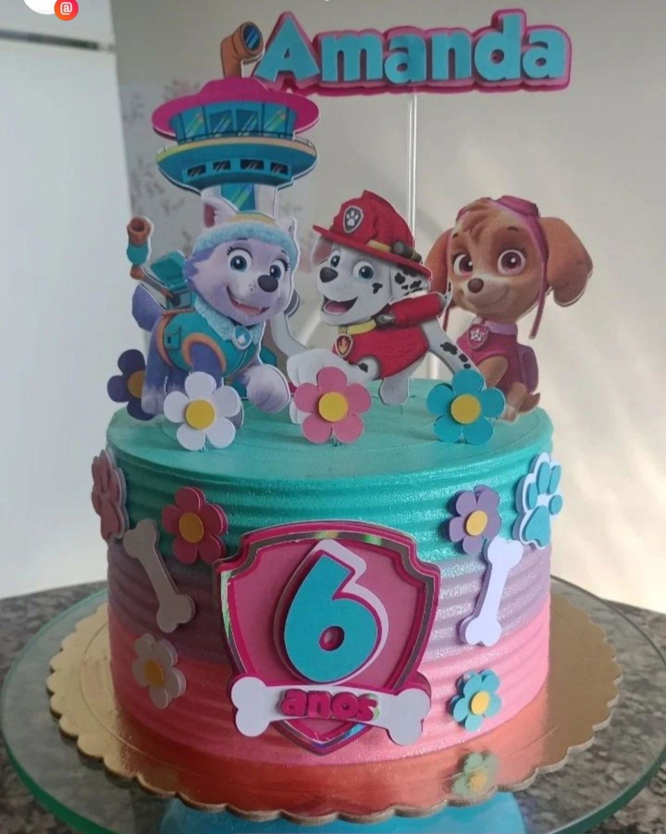 Arquivo de Corte Topper Patrulha Canina Menina - Imagem 3