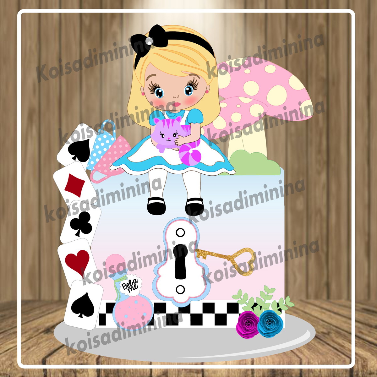 Arquivo em camadas Alice no País das maravilhas cute - Imagem 2