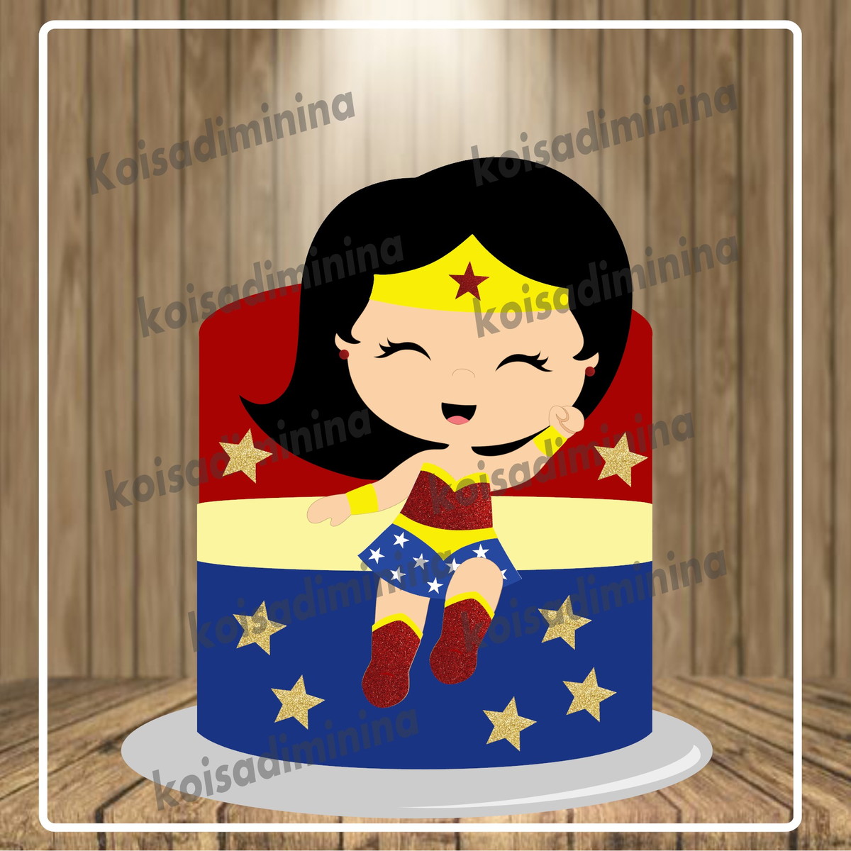 Arquivo em camadas Mulher Maravilha cute 2