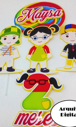 Arquivo Silhouette Topo de Bolo Chaves Cute Chaves Baby