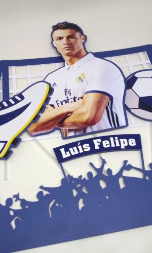Arquivo Silhouette Topo de Bolo Futebol Cristiano Ronaldo