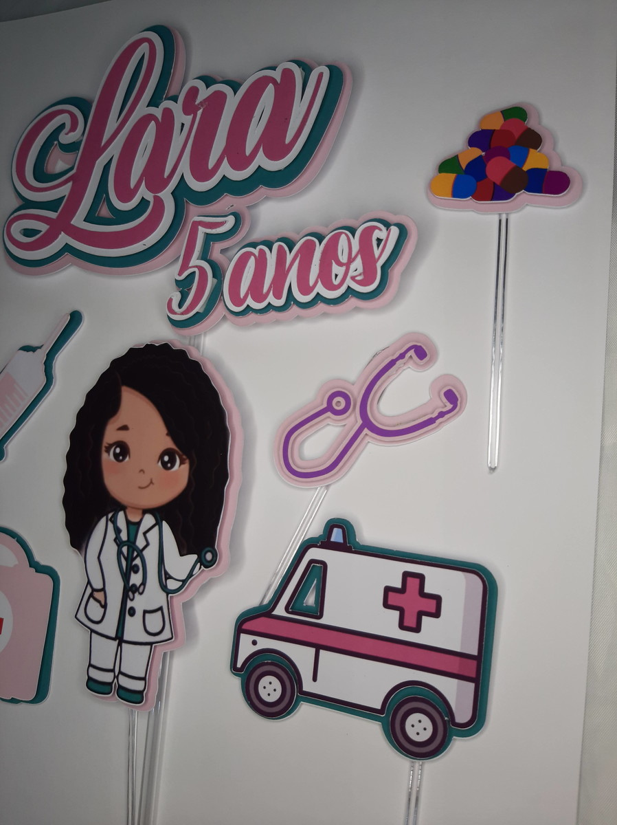 Arquivo Topo Bolo Médica Cute - Imagem 2