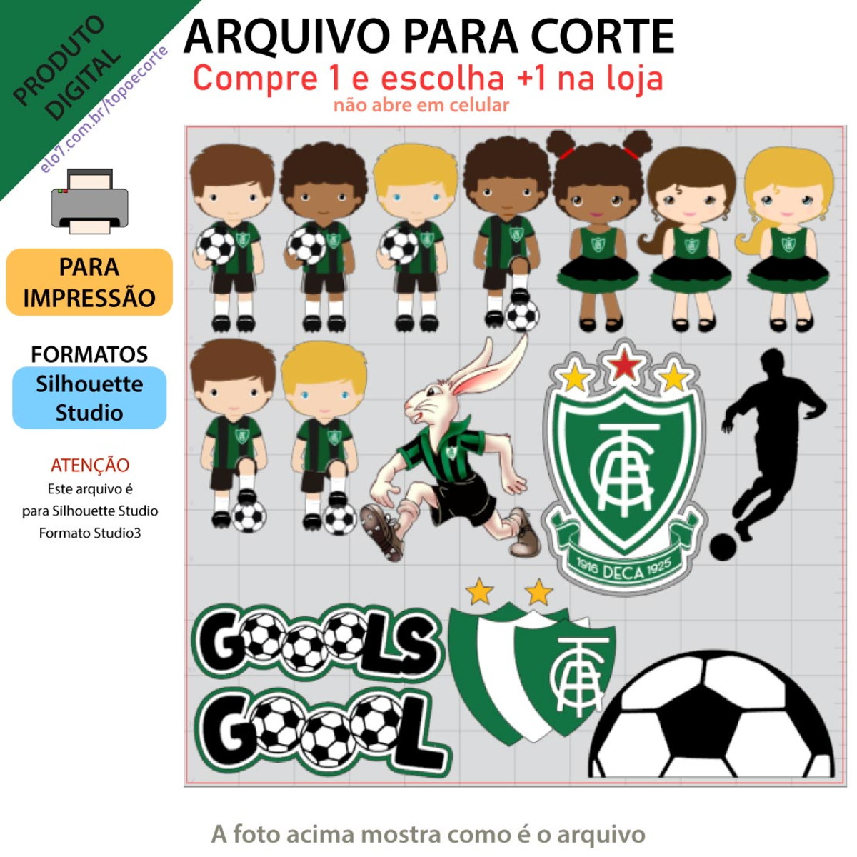 Arquivo Topo de Bolo América Mineiro +1 Arquivo da Loja