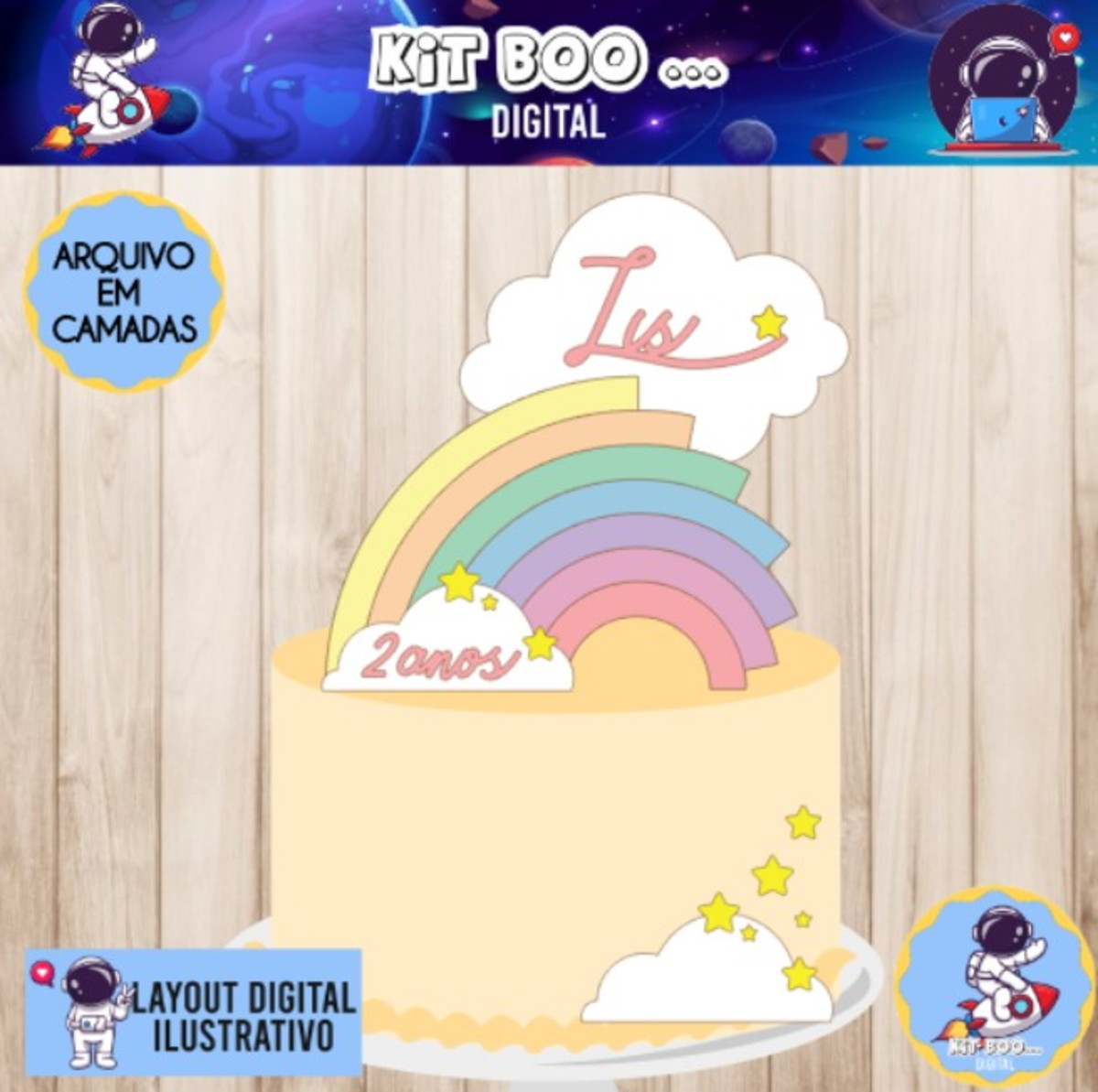 Arquivo Topo de Bolo - Arco-íris