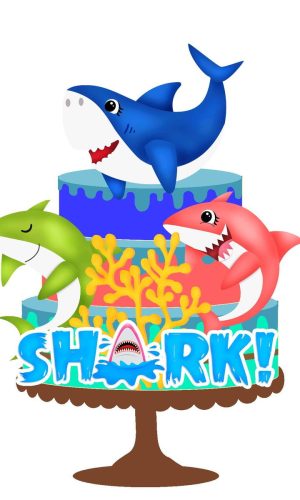 ARQUIVO TOPO DE BOLO BABY SHARK #11210