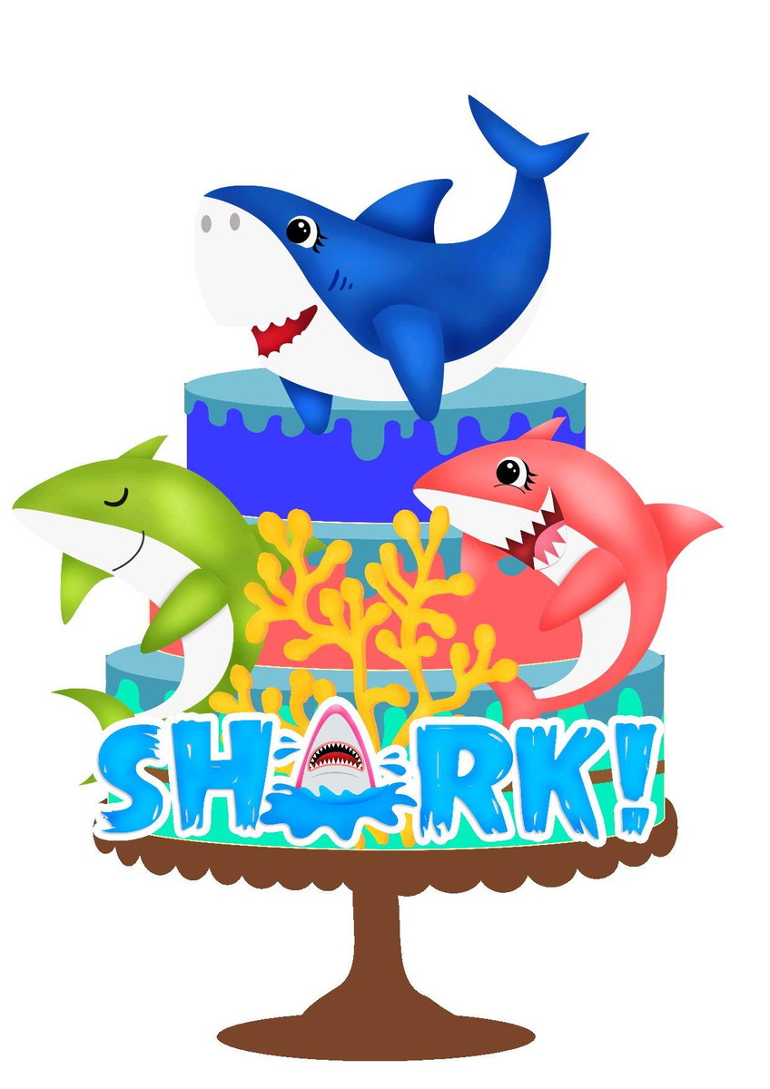 ARQUIVO TOPO DE BOLO BABY SHARK #11210