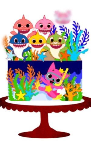 ARQUIVO TOPO DE BOLO BABY SHARK #11214