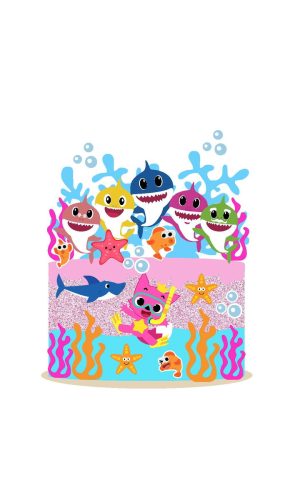 Arquivo Topo De Bolo Baby Shark 4