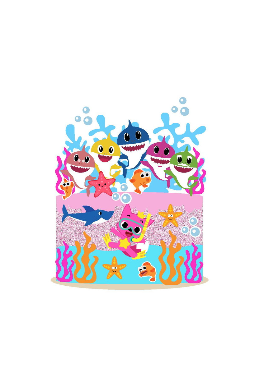 Arquivo Topo De Bolo Baby Shark 4