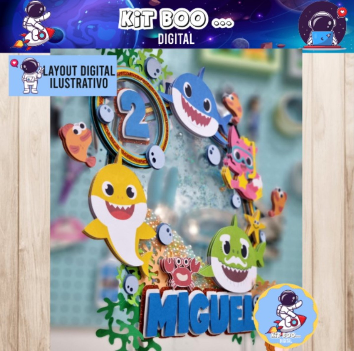 Arquivo Topo de Bolo - Baby Shark