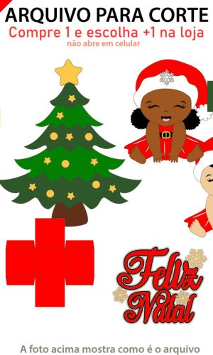 Arquivo Topo de Bolo Bebê de Natal Menina +1 Arquivo da Loja