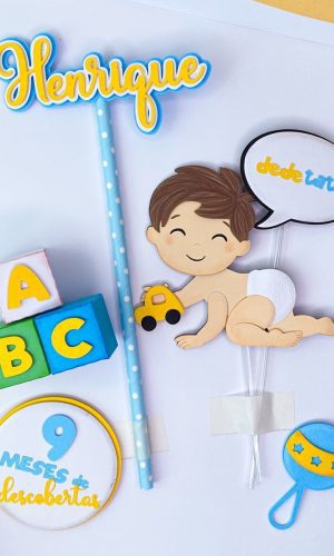Arquivo Topo de Bolo Bebê Engatinhando - Silhouette