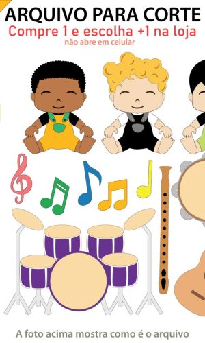 Arquivo Topo De Bolo Bebê Musical +1 Arquivo Da Loja
