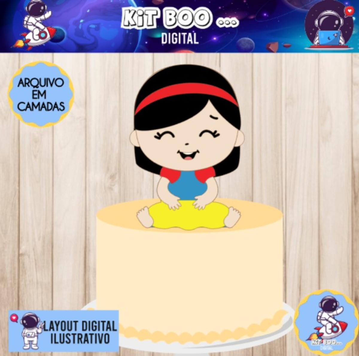 Arquivo Topo De Bolo - Branca De Neve Cute