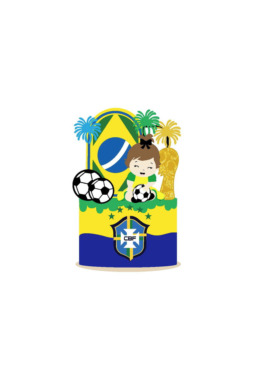 Arquivo Topo de Bolo Brasil Bebê Menina