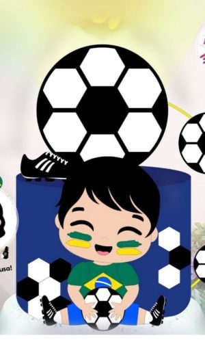 Arquivo Topo de Bolo Menino Brasil Copa do Mundo 2022 #15459