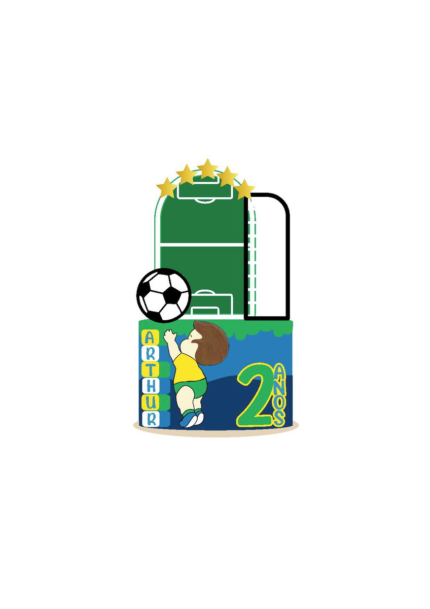 Arquivo Topo de Bolo Brasil Menino em Pé