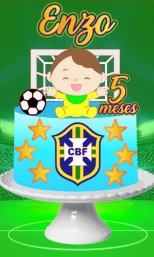 Arquivo Topo de Bolo Copa Camadas Menino Ganhe +3 Produtos