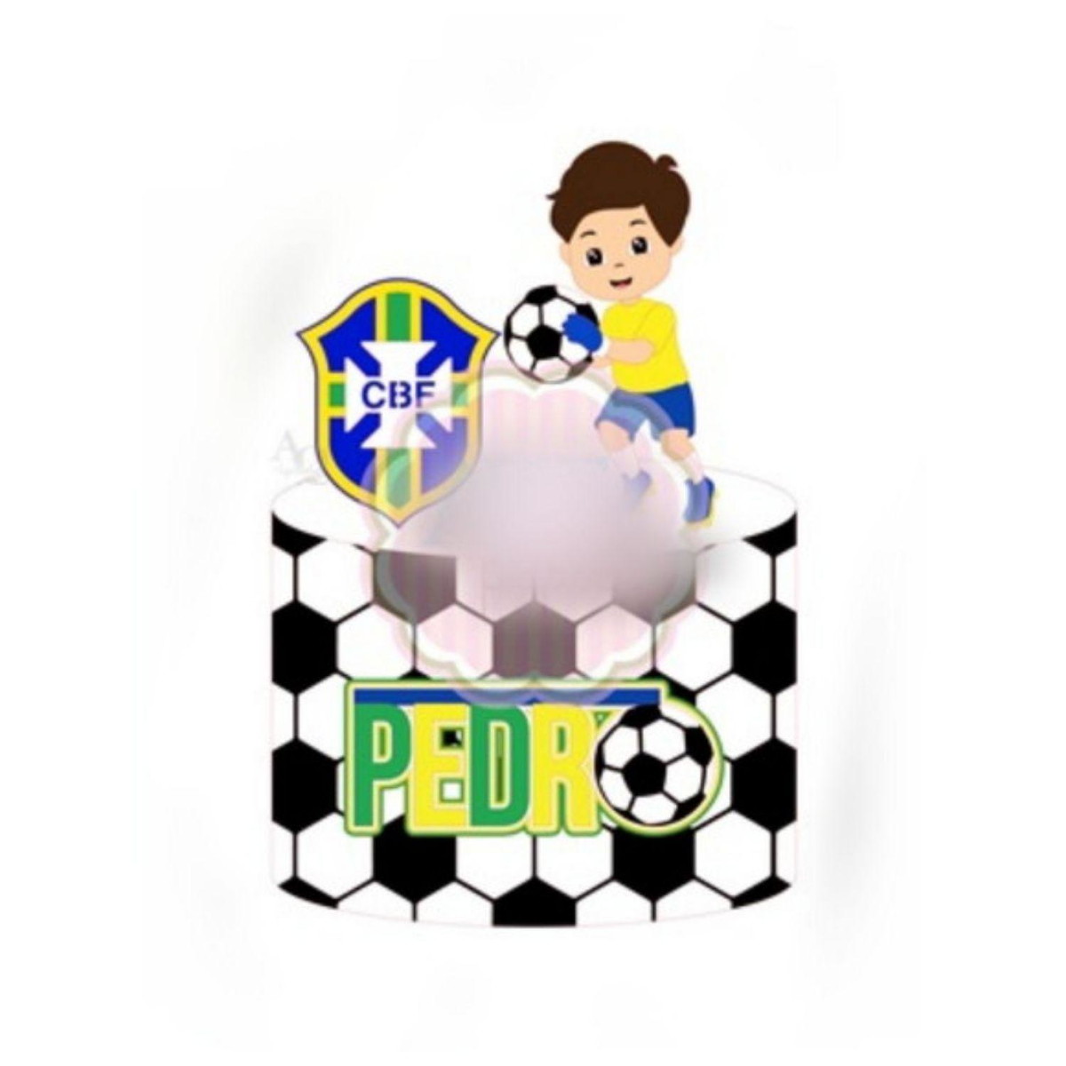 Arquivo Topo de Bolo Copa do Mundo 2022 Brasil Menino #15424