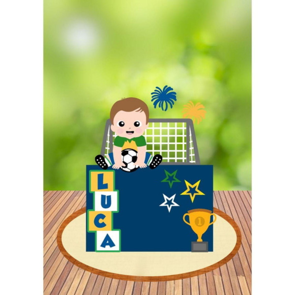 Arquivo Topo de Bolo Copa do Mundo 2022 Brasil Menino #15426