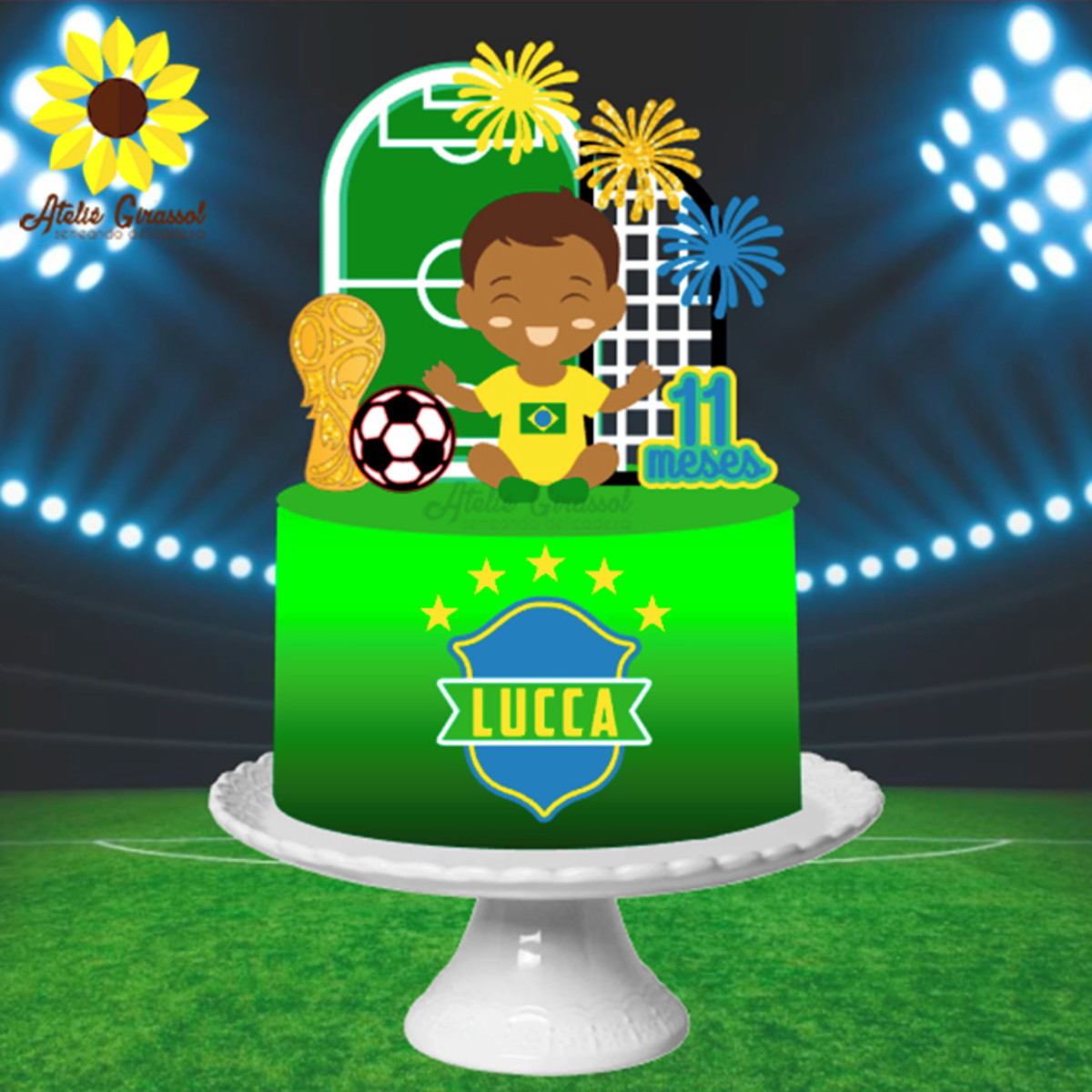Arquivo Topo de Bolo Copa do Mundo Menino Ganhe +3 Produtos - Imagem 2