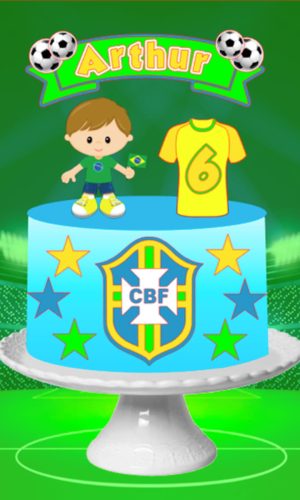 Arquivo Topo de Bolo Copa do Mundo Menino Ganhe +3 Produtos