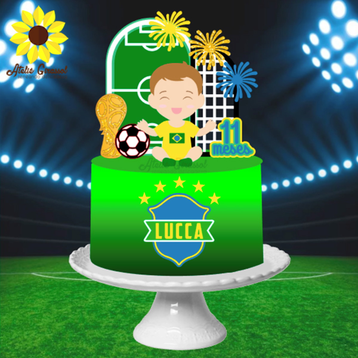 Arquivo Topo de Bolo Copa do Mundo Menino Ganhe +3 Produtos