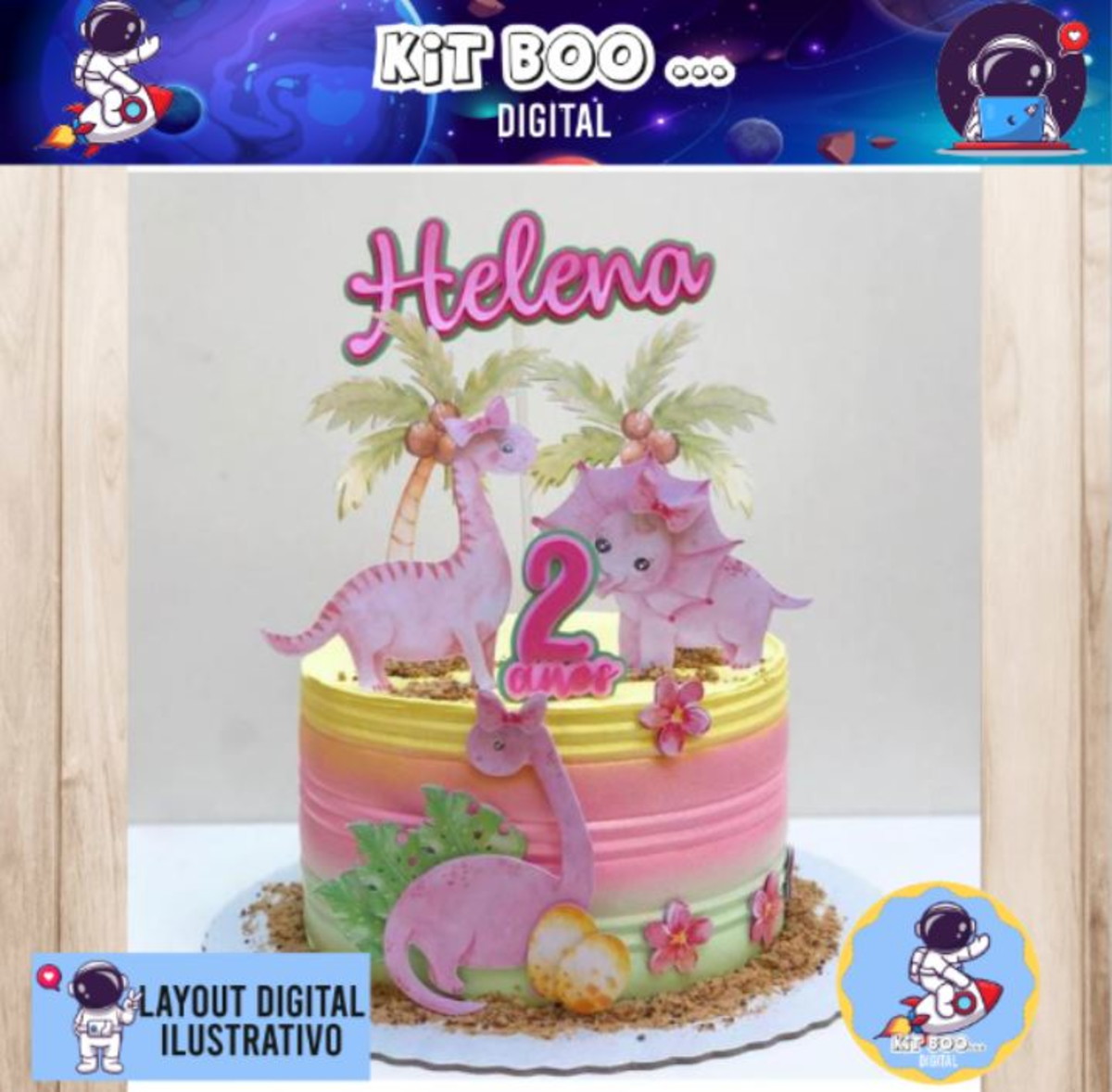 Arquivo Topo de Bolo - Dino Cute