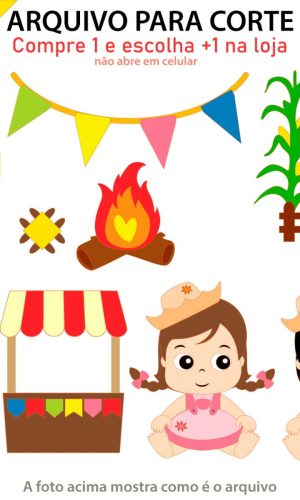ARQUIVO Topo de bolo Festa Junina Bebê Barraca +1 arquivo