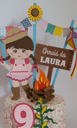 Arquivo topo de bolo festa junina menina