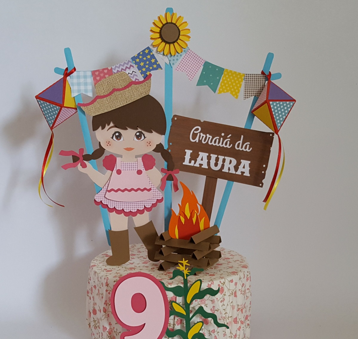 Arquivo topo de bolo festa junina menina