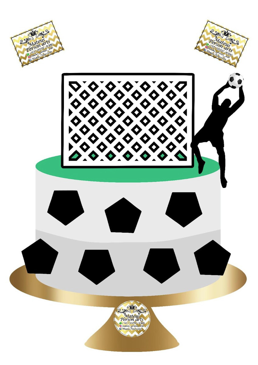 Arquivo Topo de Bolo Futebol + Brinde