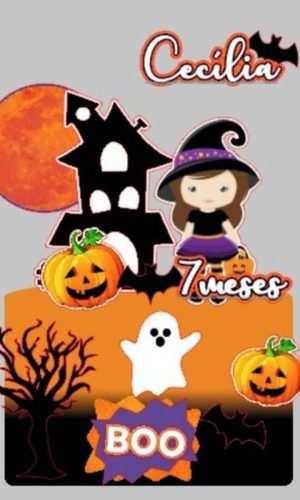 Arquivo Topo de Bolo Halloween Menina