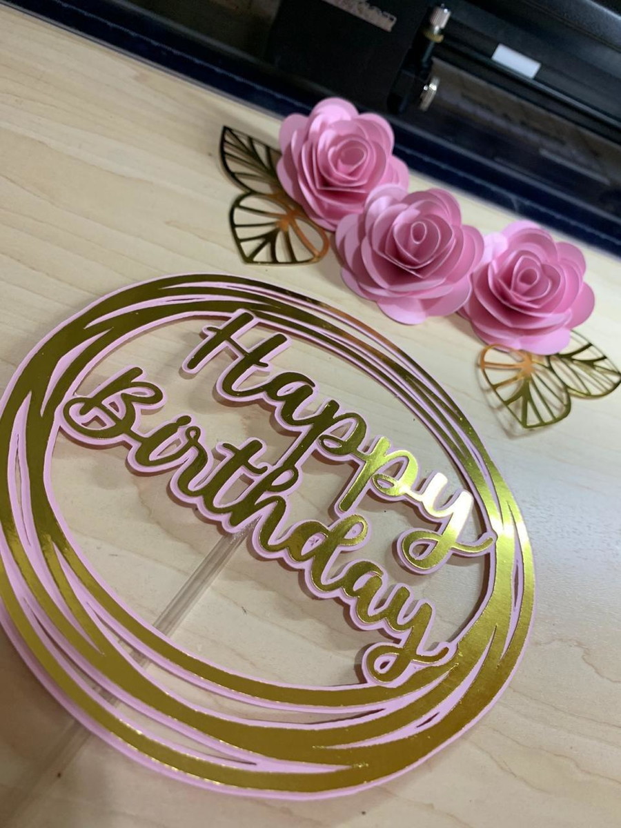 Arquivo Topo de Bolo - Happy Birthday