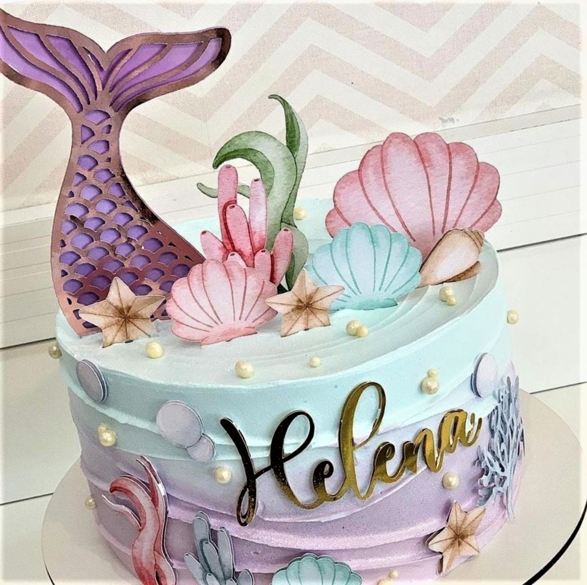 Arquivo Topo de Bolo Menina Rabo de Sereia Studio pdf Png