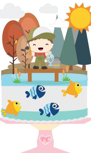 Arquivo Topo de Bolo - Menino Pescando