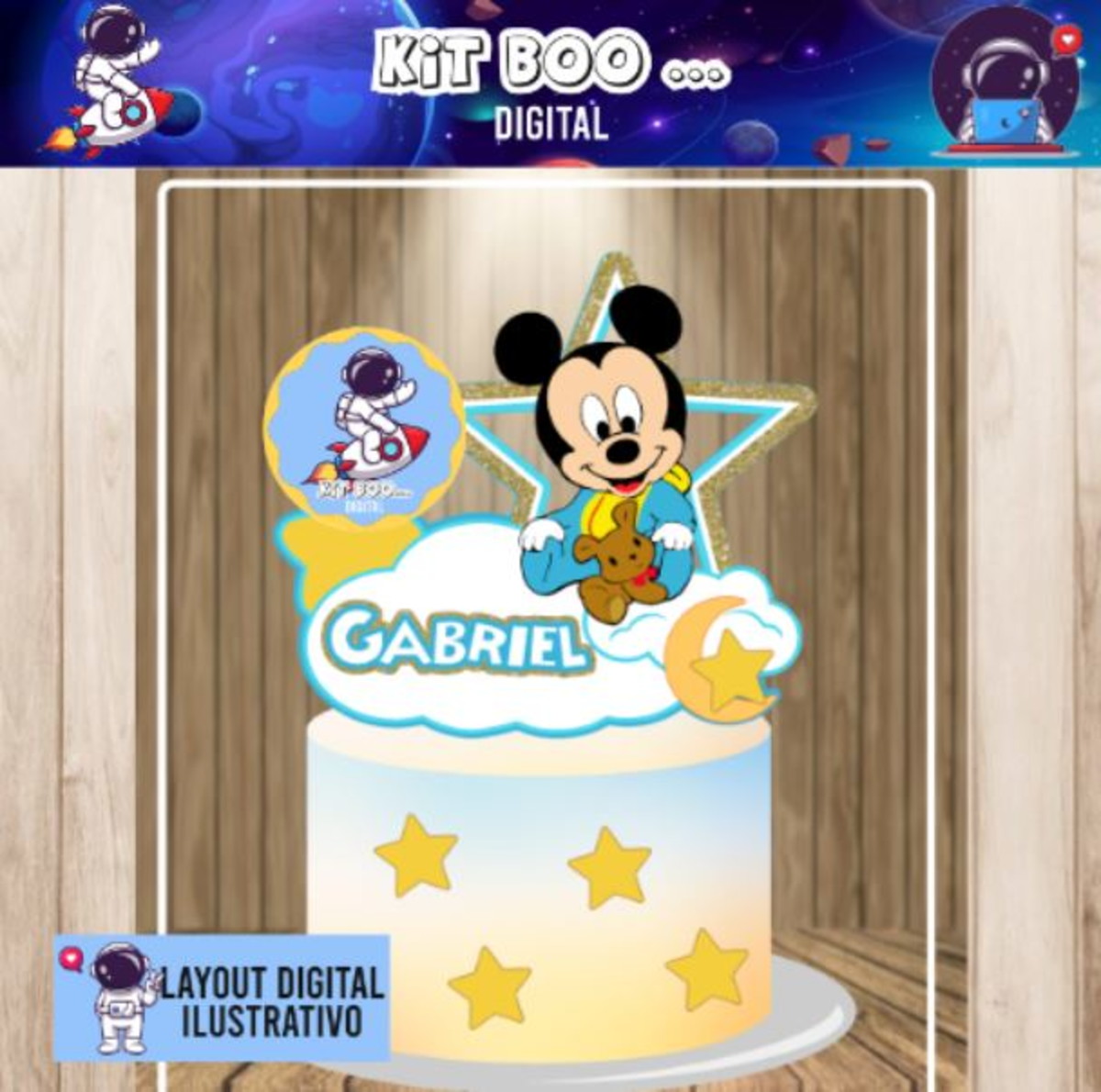 Arquivo Topo de Bolo - Mickey Baby