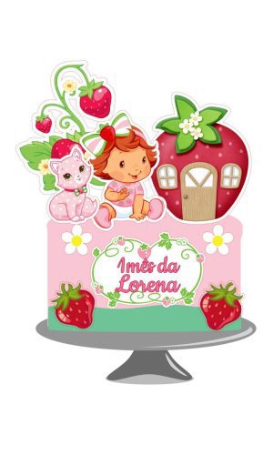 Arquivo topo de bolo Moranguinho baby