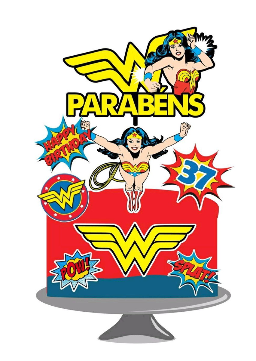 Arquivo topo de bolo mulher maravilha 5