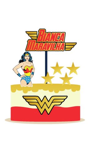 Arquivo topo de bolo mulher maravilha