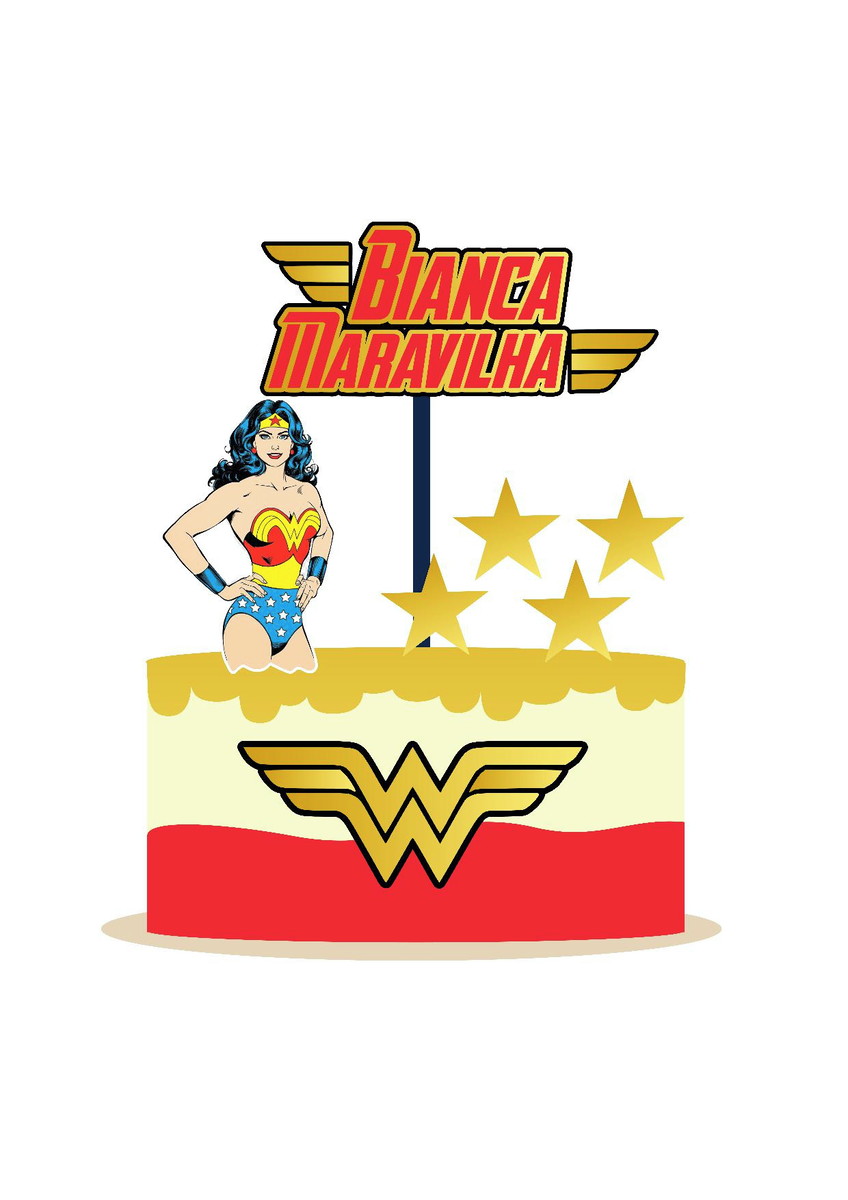 Arquivo topo de bolo mulher maravilha
