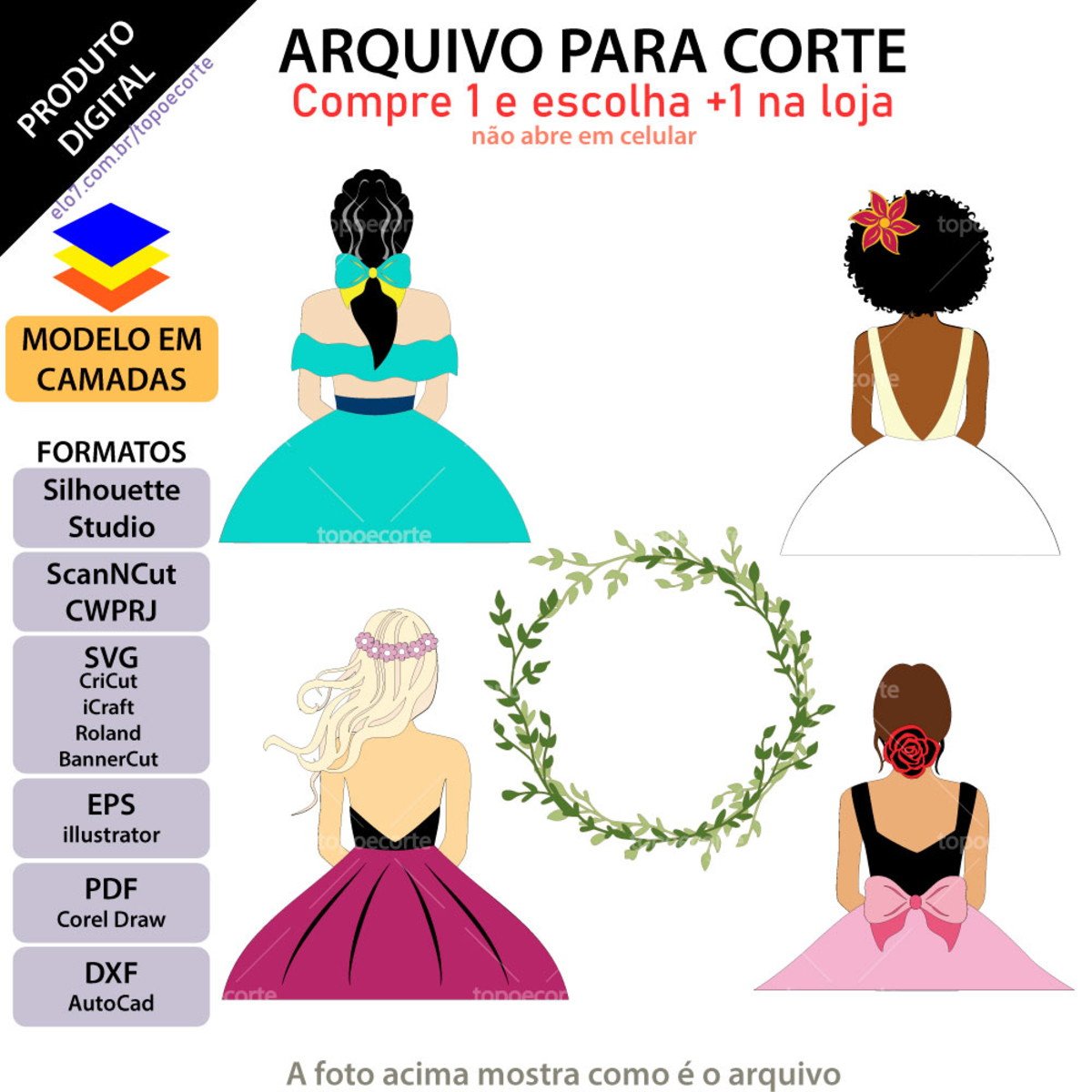 Arquivo Topo de Bolo Mulher Olhando Horizonte +1 Arquivo