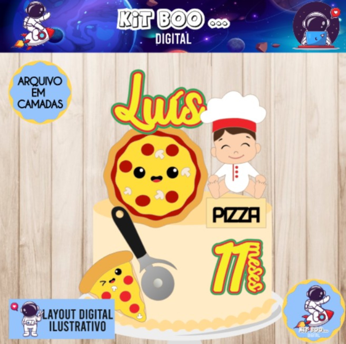Arquivo Topo de Bolo - Pizza Menino