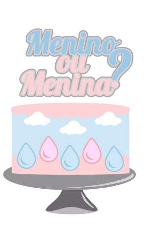 Arquivo topo de bolo revelação menino ou menina