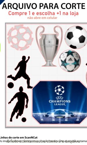 ARQUIVO Topo de bolo Uefa Champions League +1 arquivo