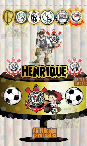 33-0016 Arquivo Topo de Bolo Futebol Paulista - Studio