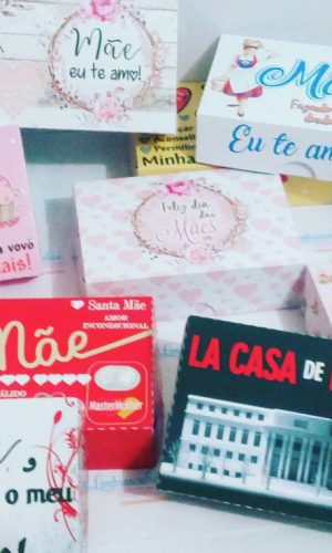 Arquivo de corte Caixas para 6 doces dia das Maes