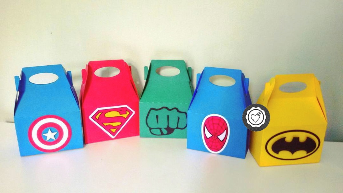 Arquivos de corte caixas sacolinhas super herois - Imagem 3
