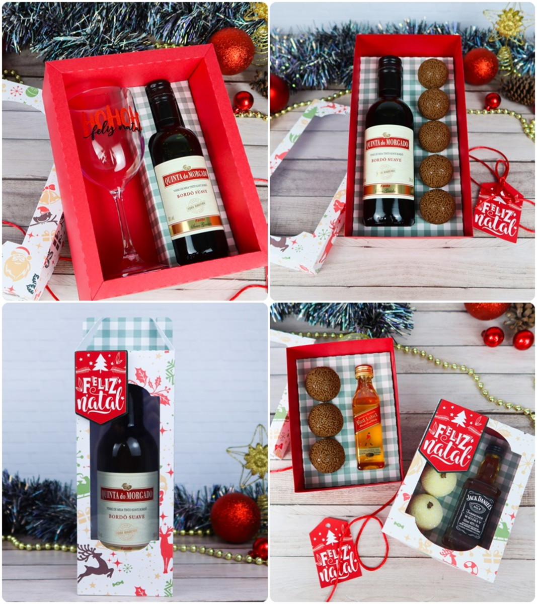 Arquivos de Corte Caixas Vinho Natal